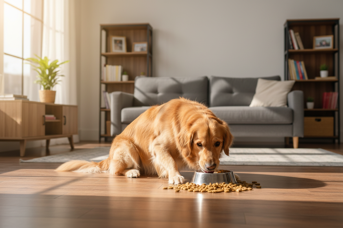 Dog Food Dry - Home with Bowl