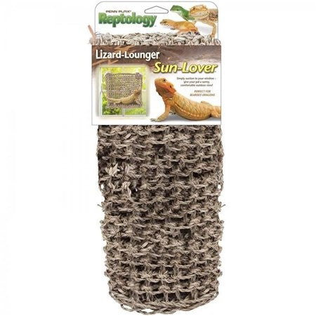 Penn-Plax Reptology Lizard Lounger Sun Lover Basking Platform – 100% Natural Seagrass Fiber