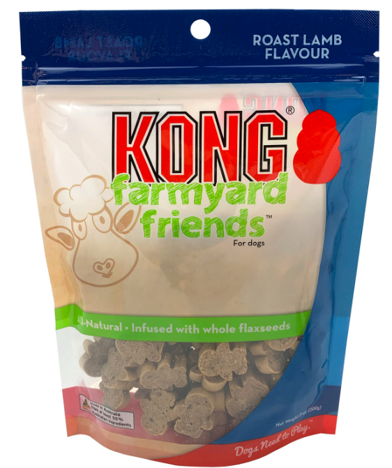 Farmyard Friends Roast Lamb Dog Treats Size 200g by Kong [FL:BBQ Chicken]