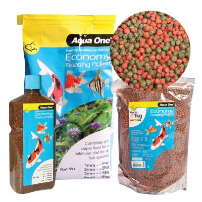 AQUA ONE ECONOMY PELLET FOOD 3MM 580G BOTTLE