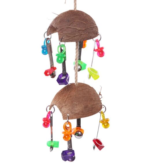 KAZOO SPLIT COCONUT W/ TOYS & SPOONS