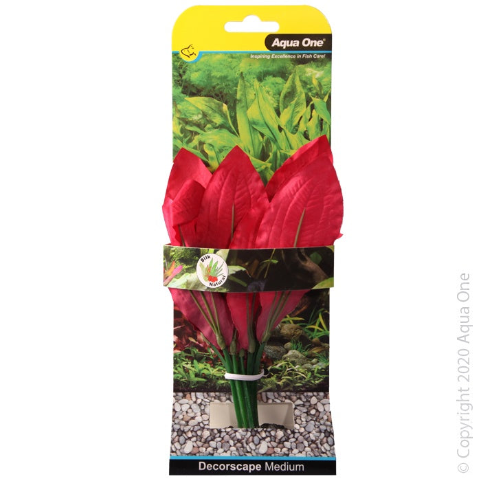 AQUA ONE SILK PLANT AMAZON RED MD