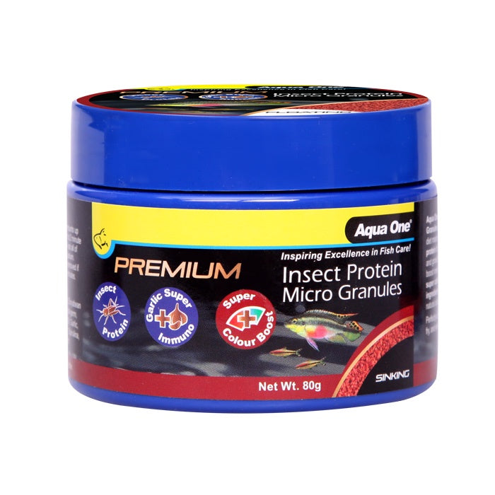 AQUA ONE PREMIUM INSECT PROTEIN MICRO GRANUALS 80G