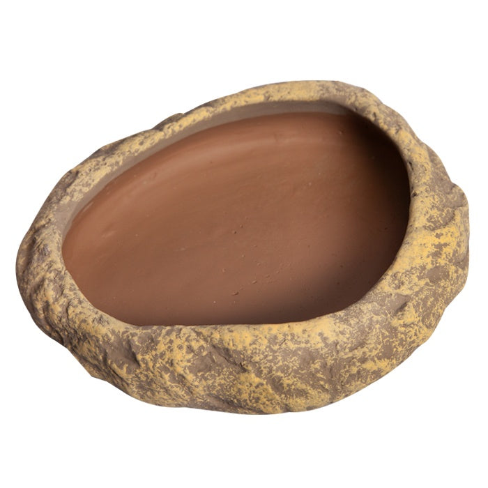 REPTILE ONE WATER DISH LARGE SANDSTONE 19x16x4.5cm