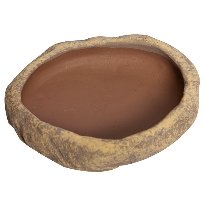 REPTILE ONE SANDSTONE DISH MEDIUM 15X12.5X3.7CM