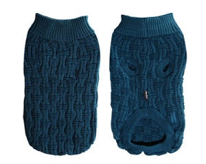 PET ONE DOG COAT KOMFYKNIT JUMPER ICELANDIC 40CM DARK TEAL