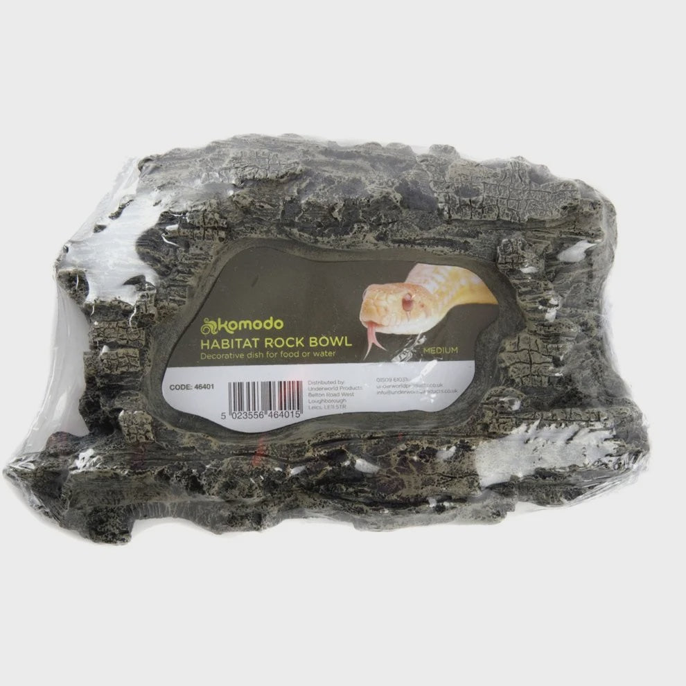 KOMODO HABITAT ROCK BOWL MEDIUM GREY
