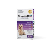 Simparica Trio Purple 2.6-5kg Very Small Dogs (3 Pack)