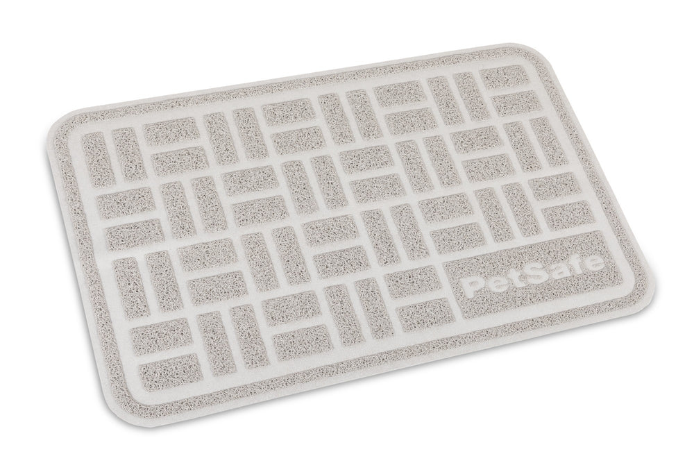 PETSAFE ANTI-TRACKING LITTER MATS. WORKS ON ALL LITTER TRAYS NONE SLIP GRAY MEDIUM