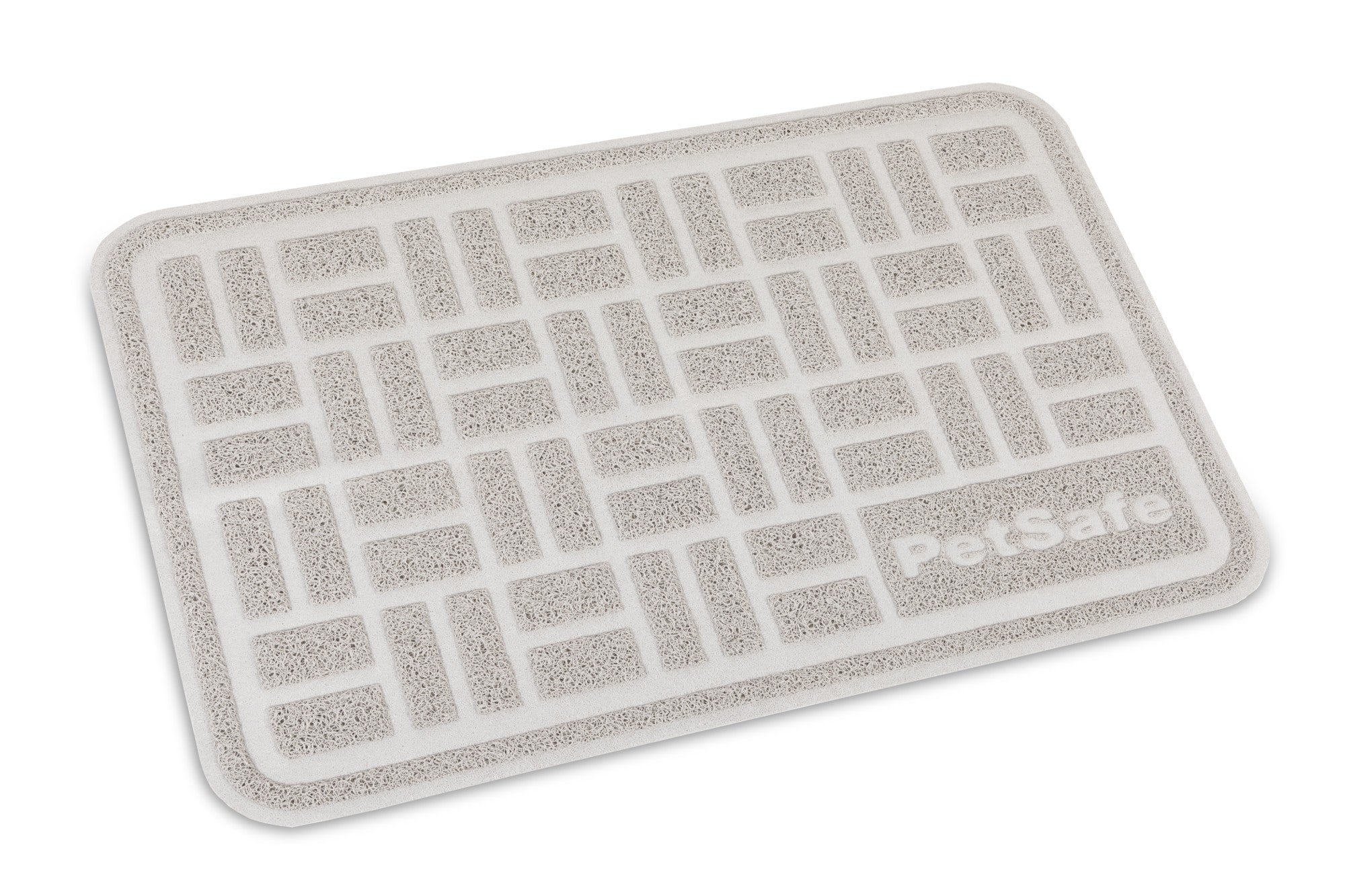 PETSAFE ANTI-TRACKING LITTER MATS. WORKS ON ALL LITTER TRAYS NONE SLIP GRAY MEDIUM