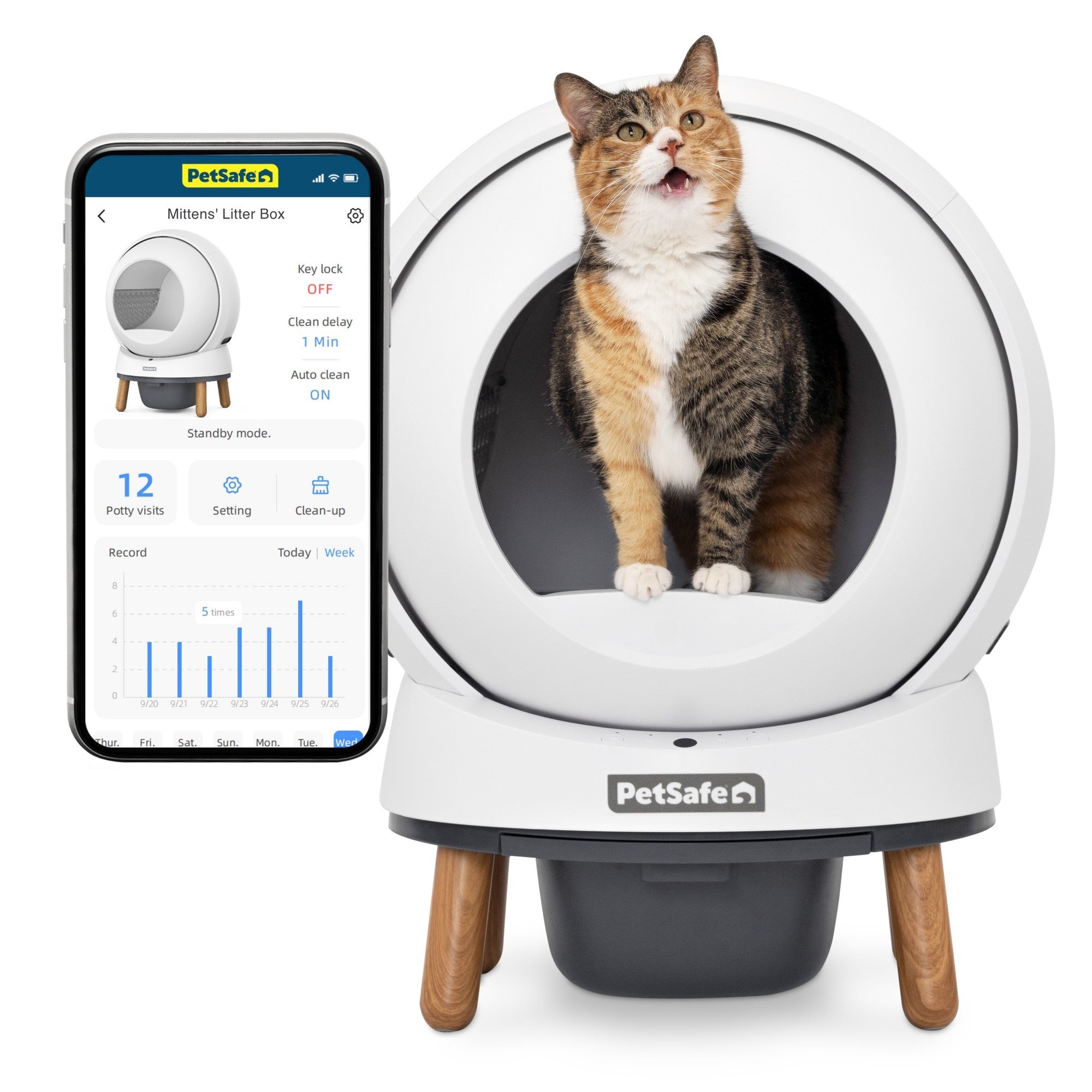 PETSAFE SCOOPFREE SMARTSPIN SELF CLEANING CAT LITTER BOX