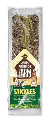 TINY FRIENDS FARM STICKLES TIMOTHY HAY & HERB 100G