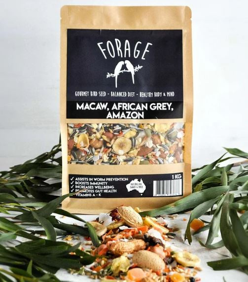 FORAGE MACAW AFRICAN GREY AMAZON 1KG