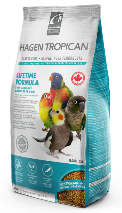 TROPICAN LIFETIME 2MM GRANULE SMALL PARROTS/COCKATIEL 1.8KG
