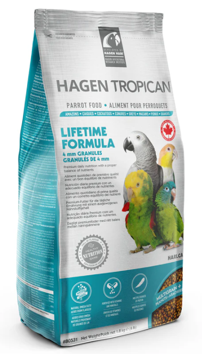 TROPICAN LIFETIME PARROT 4MM GRANULE 1.8KG