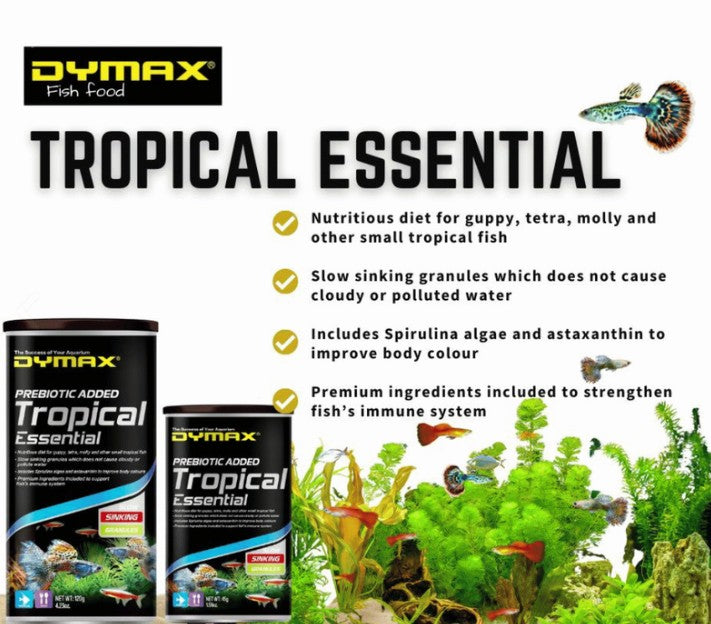 DYMAX TROPCIAL ESSENTIAL 120G SINKING GRANULES