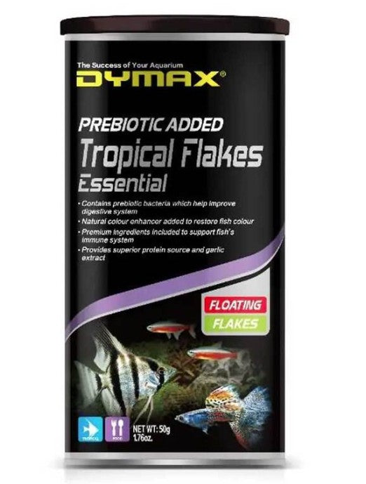 DYMAX TROPICAL FLAKES ESSENTIAL 50G FLOATING FLAKE