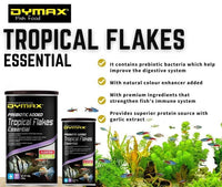 DYMAX TROPICAL FLAKES ESSENTIAL 150G FLOATING FLAKE