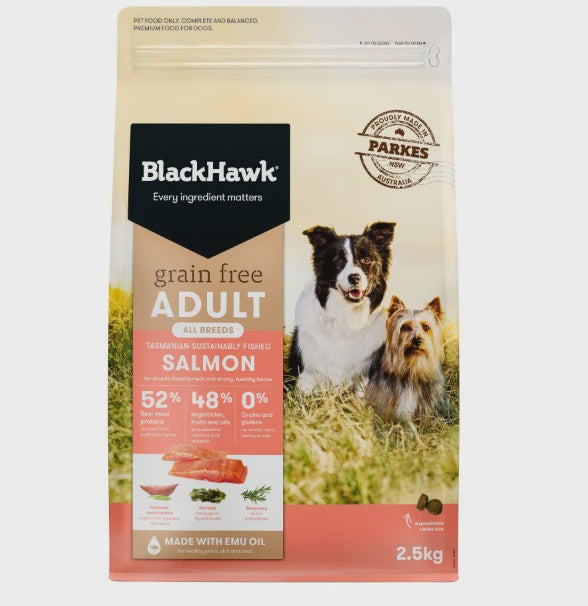 BLACK HAWK DOG GF SALMON 2.5KG