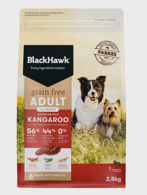 BLACK HAWK DOG GF KANGAROO 2.5KG