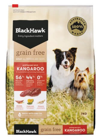 BLACK HAWK DOG GF KANGAROO 7KG