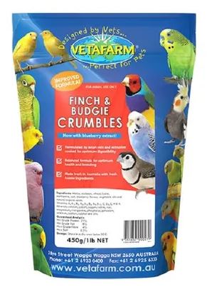 VETAFARM FINCH & BUDGIE CRUMBLE 450G