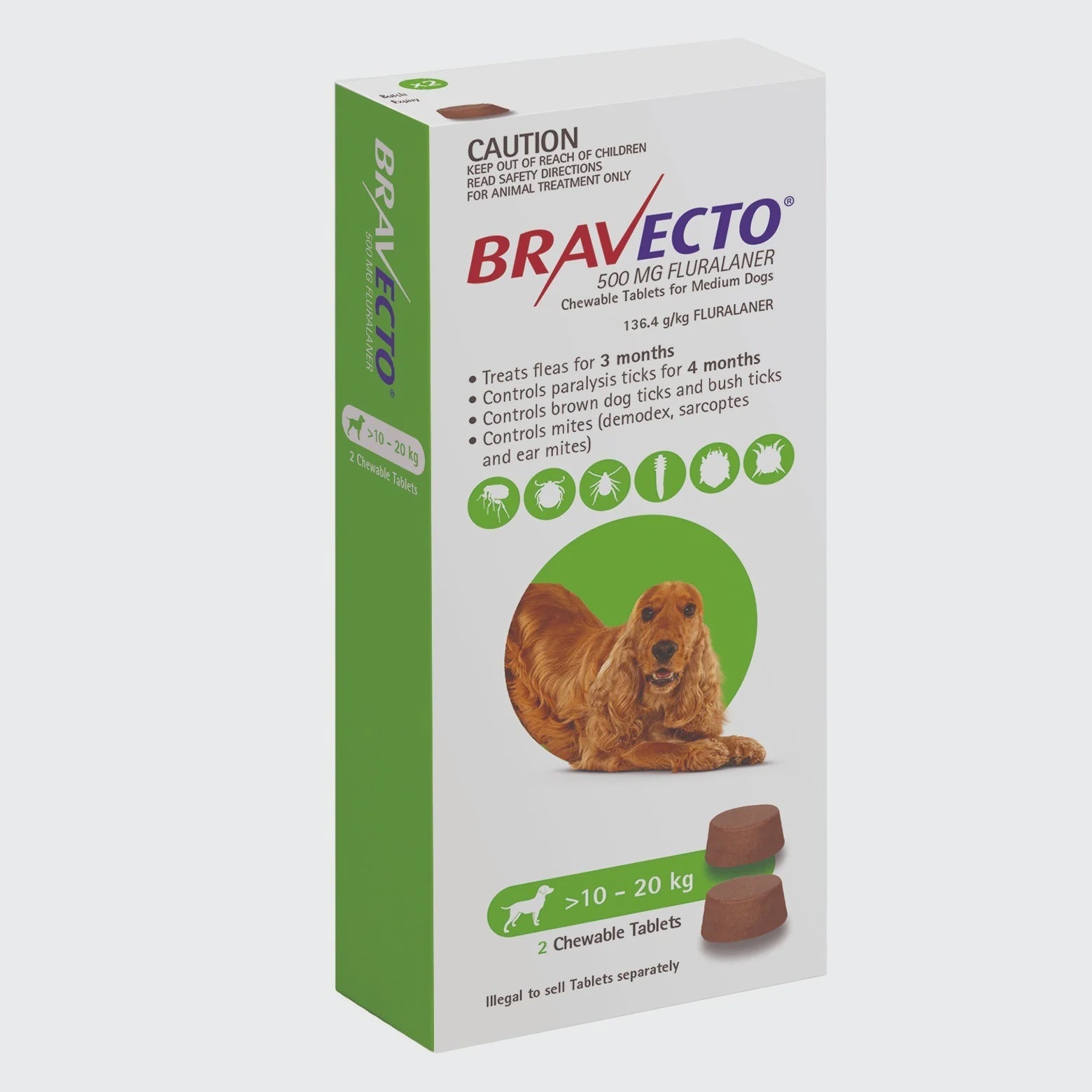 BRAVECTO GREEN 10-20KG 3 MONTH CHEWS (2)