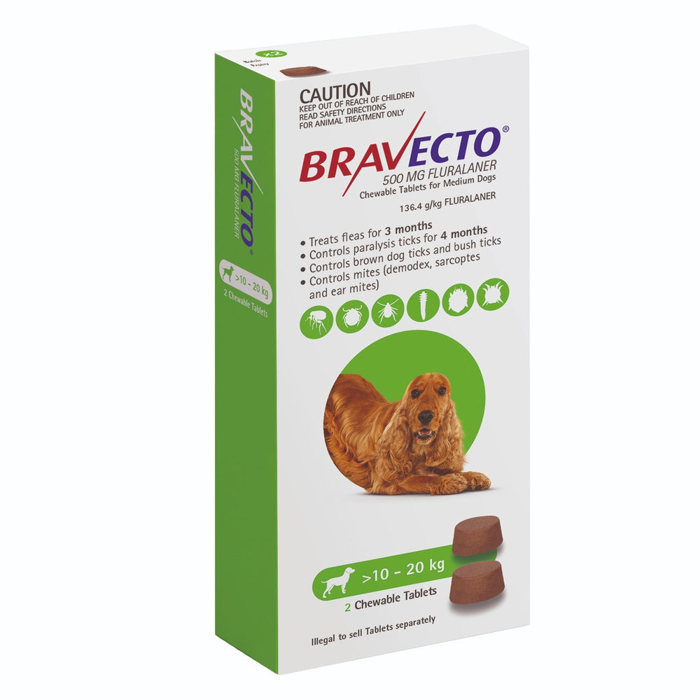 BRAVECTO GREEN 10-20KG 3 MONTH CHEWS (2)