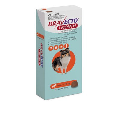 BRAVECTO ORANGE 4.5-10KG (1 Month)