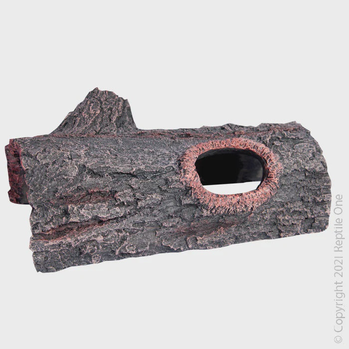REPTILE ONE LOG WITH 2 HOLES 21 X 10.5 X 8CM