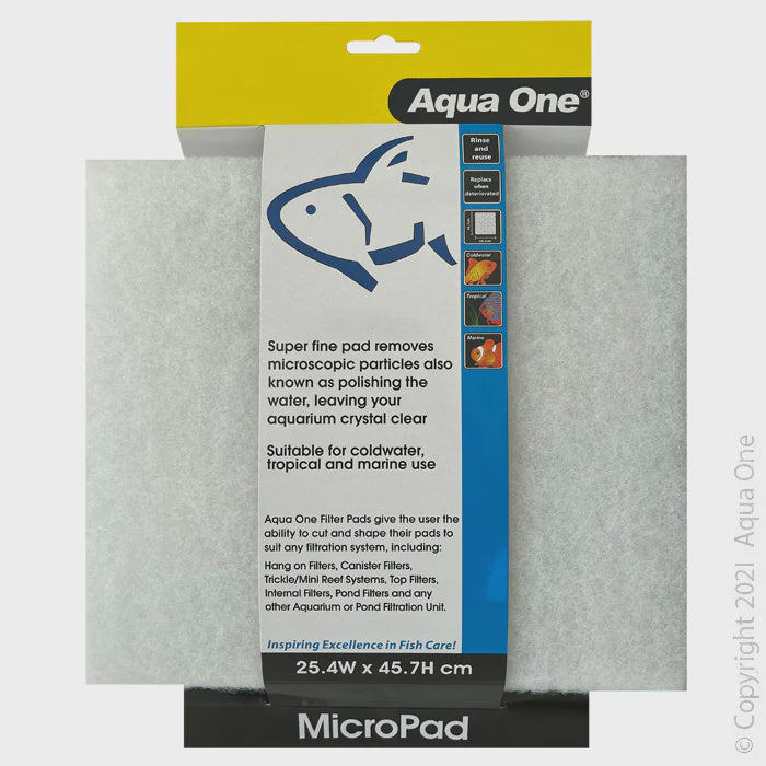 AQUA ONE MICRO PAD SELF CUT FILTER PAD 25.4 X 45.7CM