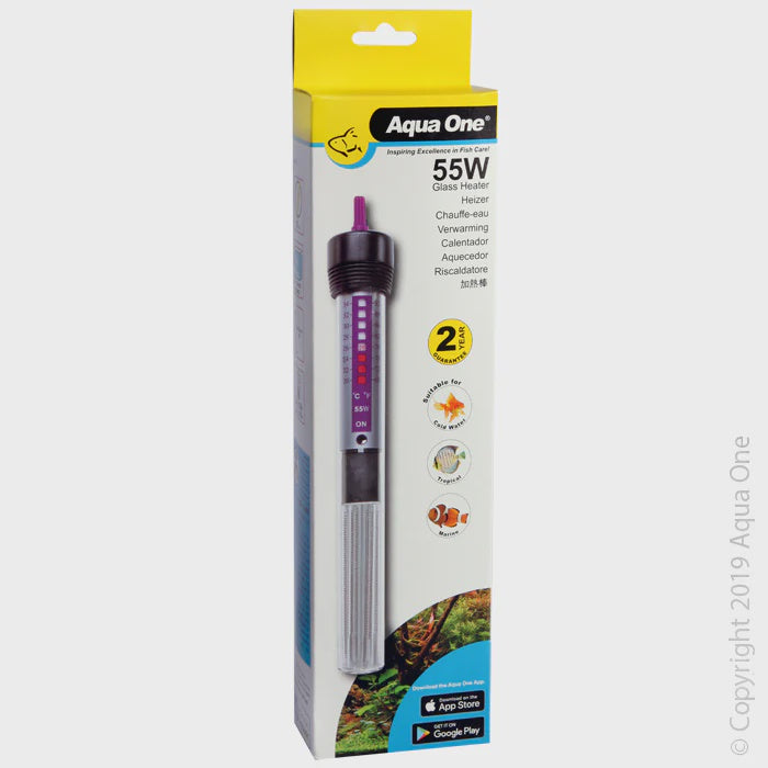 AQUA ONE GLASS HEATER 55W