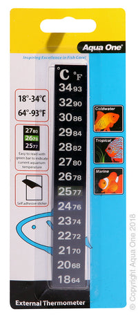 AQUA ONE STICK ON THERMOMETER