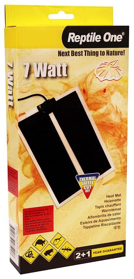 Reptile One 7 Watt Heat Mat Pad for Reptiles - 15cm X 28cm - Snakes, Lizards