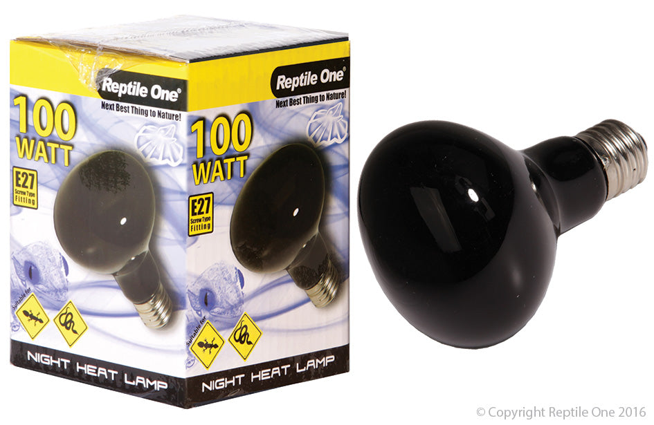 REPTILE ONE NIGHT HEAT LAMP 100W