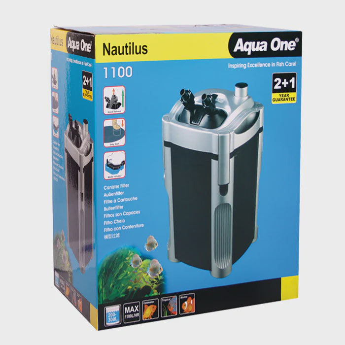 AQUA ONE NAUTILUS 1100 CANISTER FILTER 1100LH HOSE D16/21