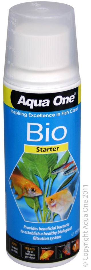 AQUA ONE Bio Starter 150ml Good Bacteria for Aquariums & Fish Tanks 