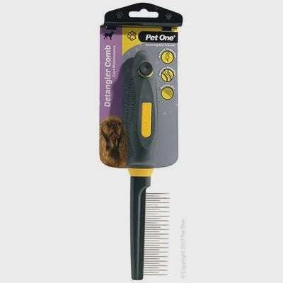 PET ONE MEDIUM 35 PIN DOG COMB UNTANGLES THICK, FINE UNDEROCAT FUR (35 PINS)