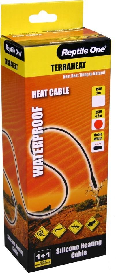 Reptile One 25 Watt 4.5 Metre Terraheat Waterproof Heat Cord for Reptiles Snake