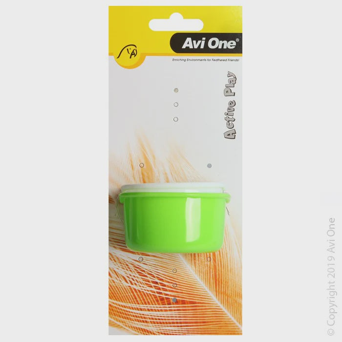 AVI ONE PLASTIC D SHAPE BIRD FEEDER CUP 2 PACK - SMALL