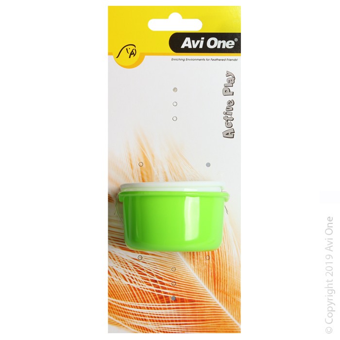 AVI ONE Plastic D Shape Bird Feeder Cup 2 Pack - Small 