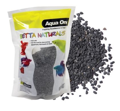 AQUA ONE Y BETTA NATURALS GRAVEL BLACK ICE 500G