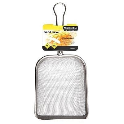 REPTILE ONE STAINLESS STEEL MESH SAND SIEVE SCOOP 14X17CM