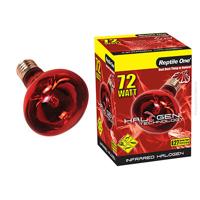 REPTILE ONE HALOGEN INFRARED HEAT GLOBE 72 WATT EQU TO 100 WATT