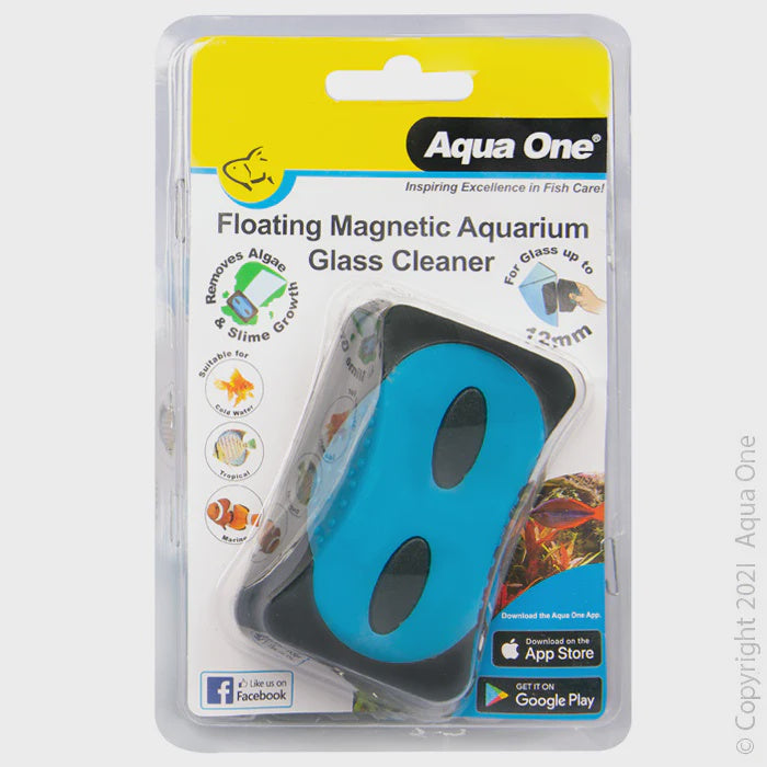 AQUA ONE FLOATING MAGNET CLEANER L 12MM GLASS