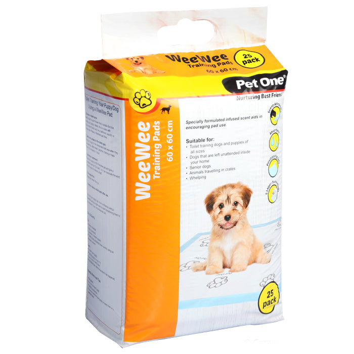 WEEWEE TRAINING PAD 60X60CM 25 PACK