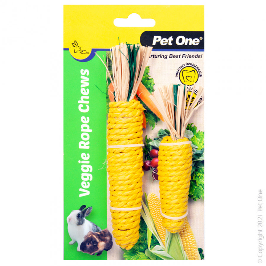 PET ONE VEGGIE ROPE CHEWS FOR SMALL ANIMALS M