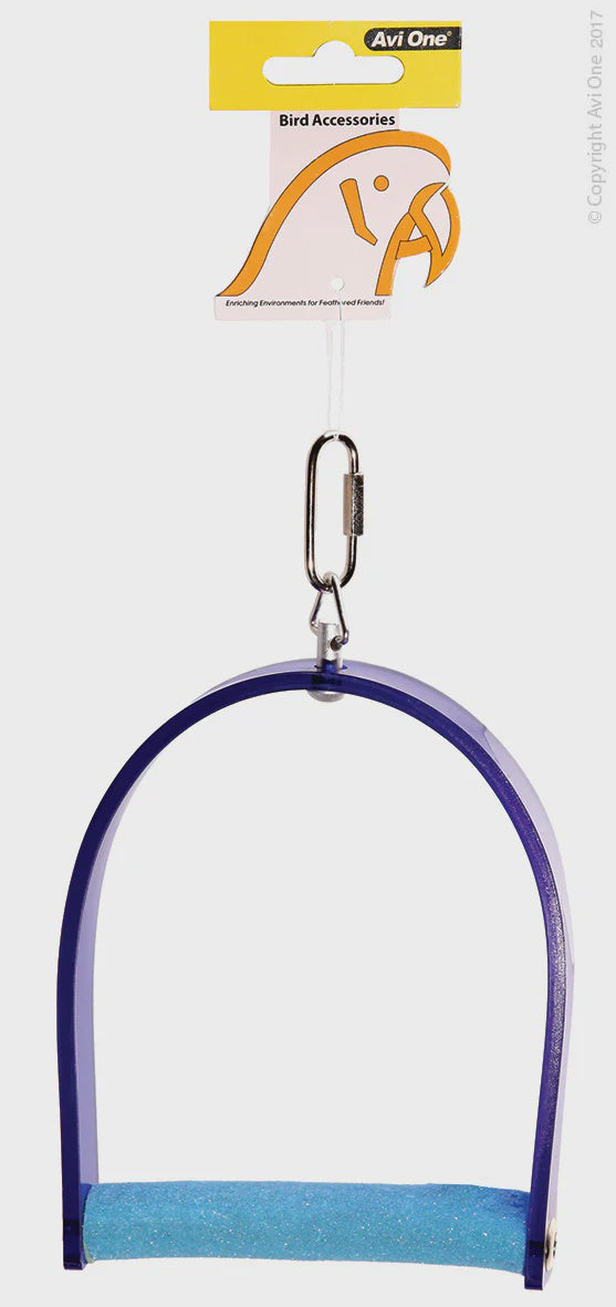 AVI ONE PARROT SWING ACRYLIC WITH PERCH (S) 11.5X18CM