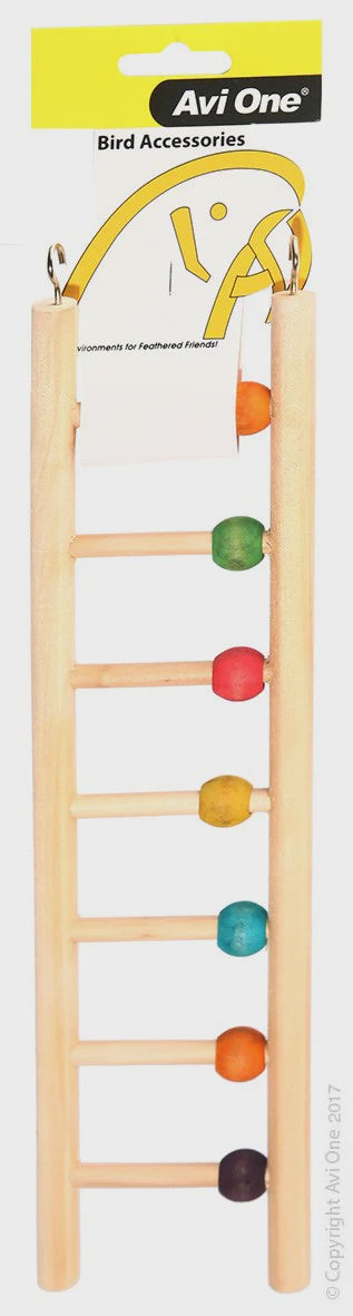 AVI ONE WOODEN LADDER 7 W BEADS