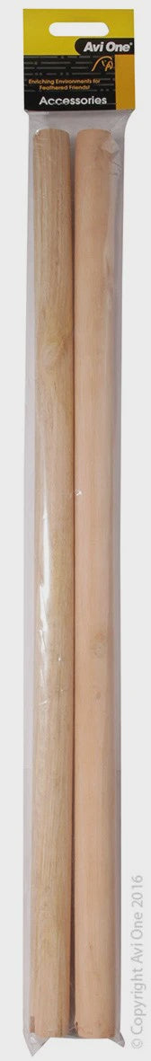 AVI ONE PERCH WOODEN 45CM X 19MM 2 PK